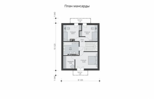 Одноэтажный жилой дом с мансардой и подвалом